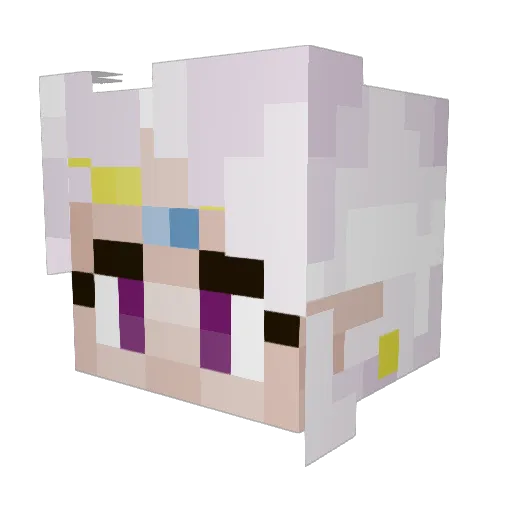 Slres Minecraft avatar head, 3D render