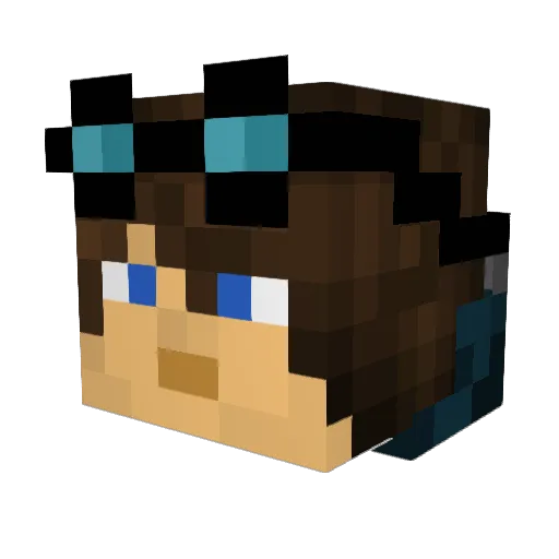 Slteveniu Minecraft avatar head, 3D render