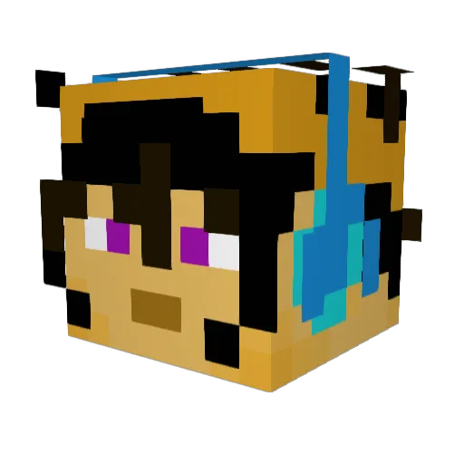 SludgeSMP Minecraft avatar head, 3D render