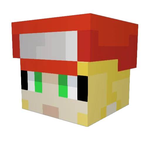 SludgeVivi Minecraft avatar head, 3D render