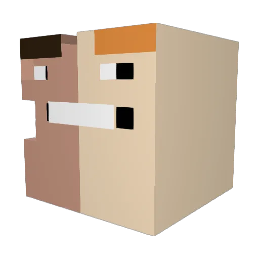 SlugHorace Minecraft avatar head, 3D render