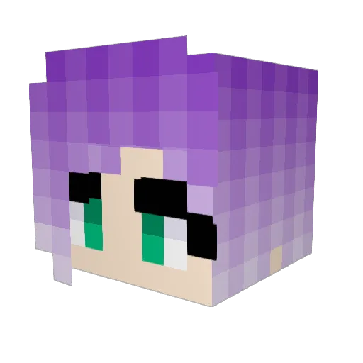 SlugZero Minecraft avatar head, 3D render