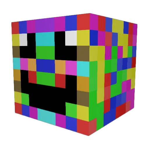 Slugcattt Minecraft avatar head, 3D render