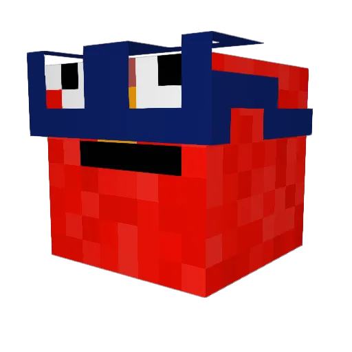 SluggNuts Minecraft avatar head, 3D render