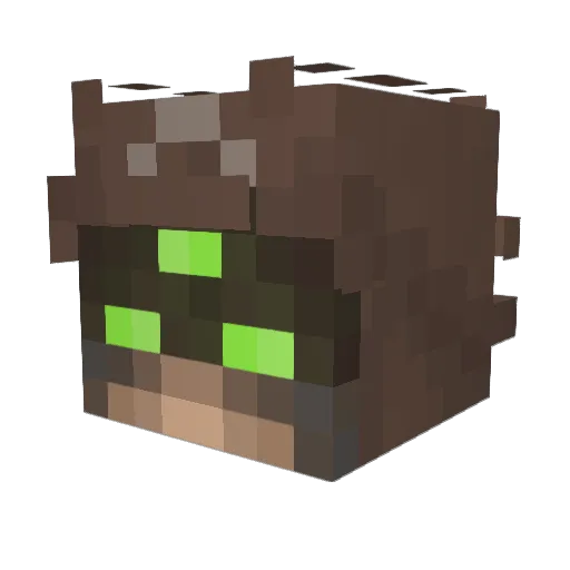SluggedMario Minecraft avatar head, 3D render