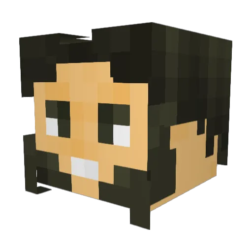 Slugha Minecraft avatar head, 3D render