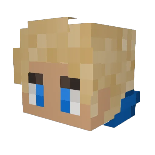 SlukeDoge Minecraft avatar head, 3D render