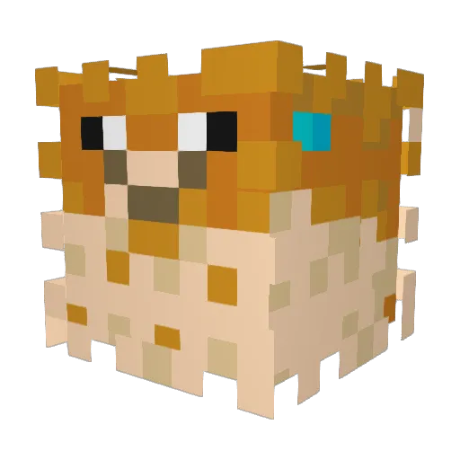 Slukim Minecraft avatar head, 3D render