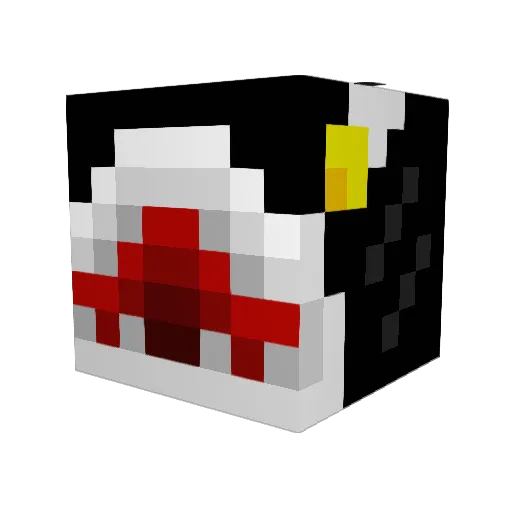 SlumberShark Minecraft avatar head, 3D render
