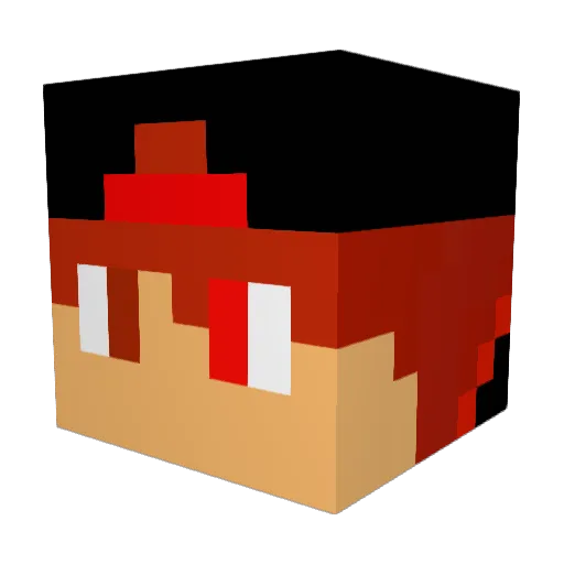 Slumpdog Minecraft avatar head, 3D render