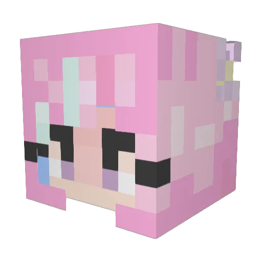 SlumpieLumpie Minecraft avatar head, 3D render