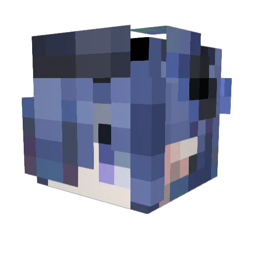 SlunDark Minecraft avatar head, 3D render