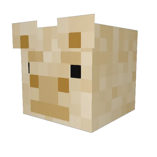 SlurpPieYT Minecraft avatar head, 3D render