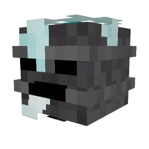Slurpcan Minecraft avatar head, 3D render