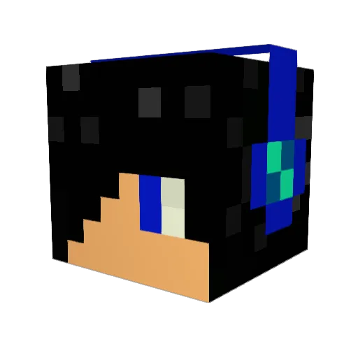 Slurpeeee Minecraft avatar head, 3D render