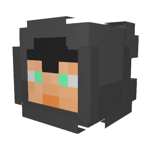 SlurpinPesticide Minecraft avatar head, 3D render