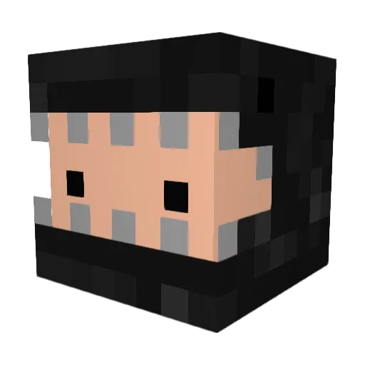 Slurpings_ Minecraft avatar head, 3D render