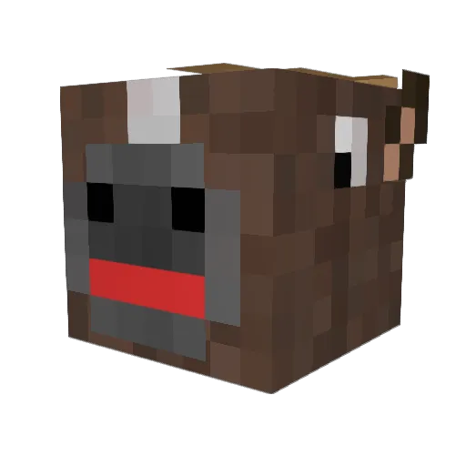 Slurs Minecraft avatar head, 3D render