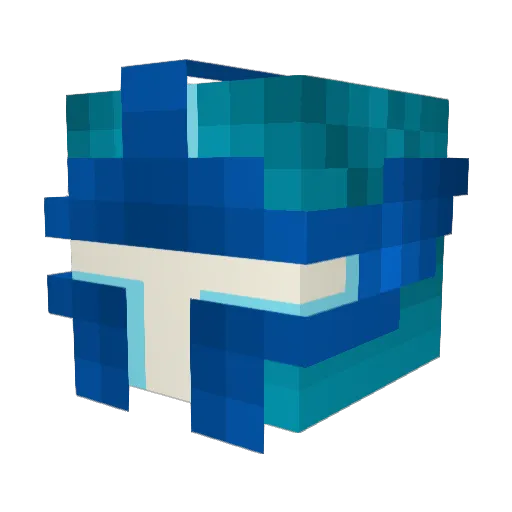 Slurshing Minecraft avatar head, 3D render