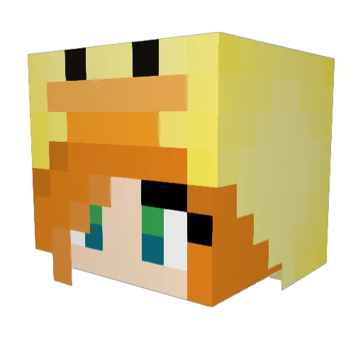 SlushEXc Minecraft avatar head, 3D render