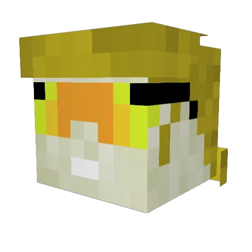 SlushMcqueen Minecraft avatar head, 3D render
