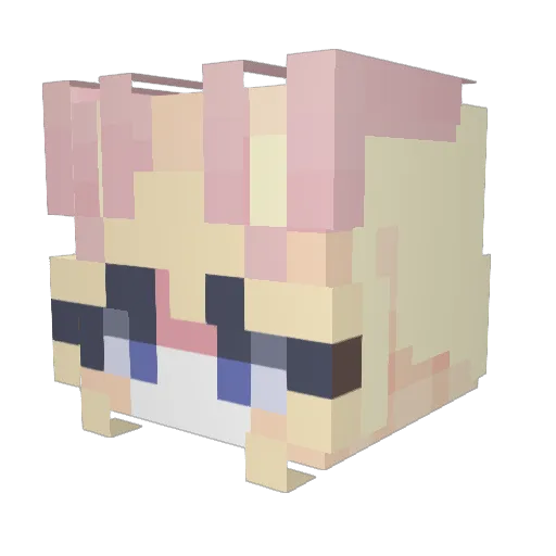 SlushiBun Minecraft avatar head, 3D render