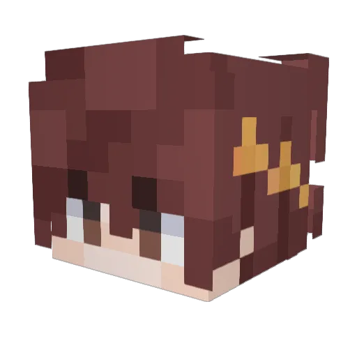 Slushly_ Minecraft avatar head, 3D render