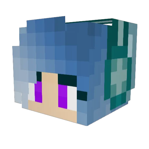 Slushyiie Minecraft avatar head, 3D render