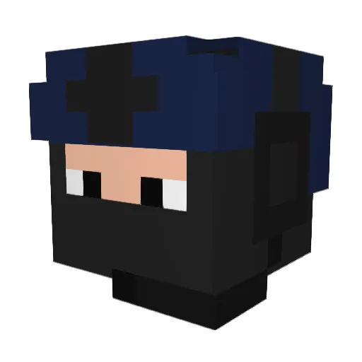 SluweVos070 Minecraft avatar head, 3D render