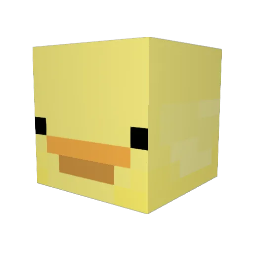 Sluxxy Minecraft avatar head, 3D render