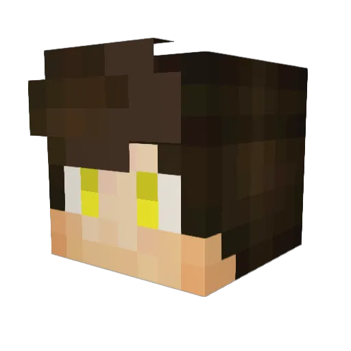 Sluze Minecraft avatar head, 3D render