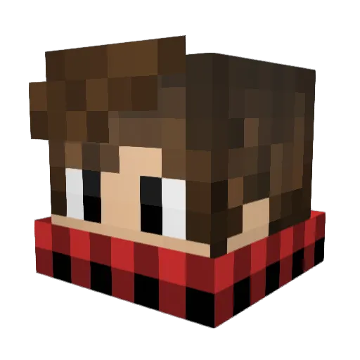 Slv_r Minecraft avatar head, 3D render