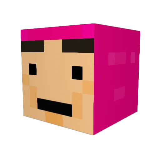 SlyAraragi Minecraft avatar head, 3D render
