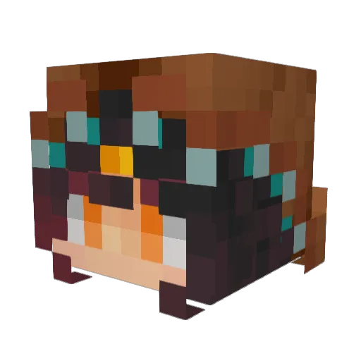SlyBlueXXII Minecraft avatar head, 3D render