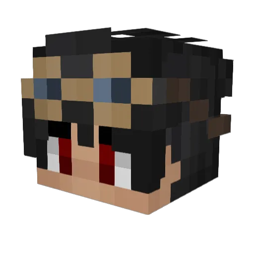 SlyDexterous Minecraft avatar head, 3D render