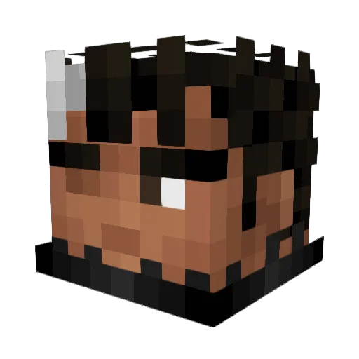 SlyDoggg Minecraft avatar head, 3D render