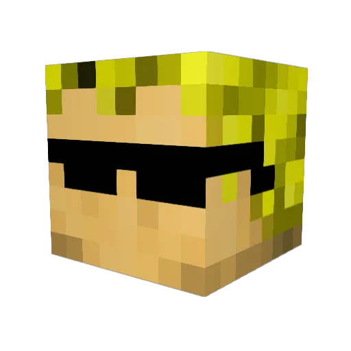 SlyDude13 Minecraft avatar head, 3D render