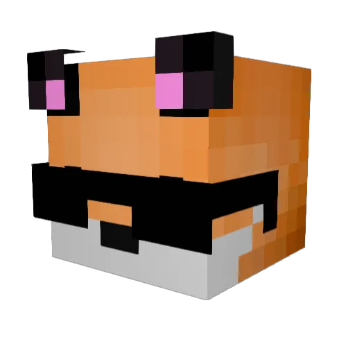 SlyGaming Minecraft avatar head, 3D render