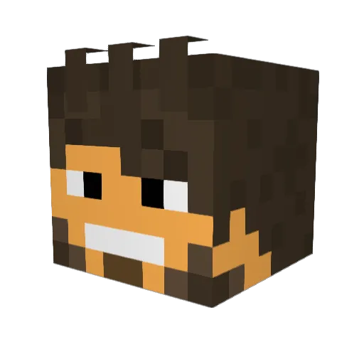 SlyK_ Minecraft avatar head, 3D render
