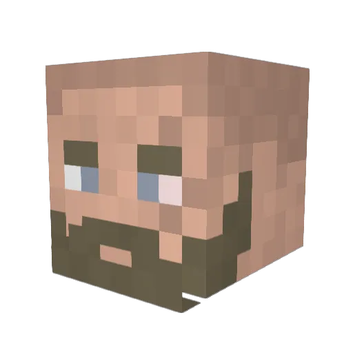 SlyPotato Minecraft avatar head, 3D render