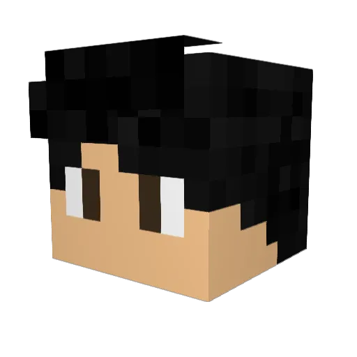 SlyPrince Minecraft avatar head, 3D render