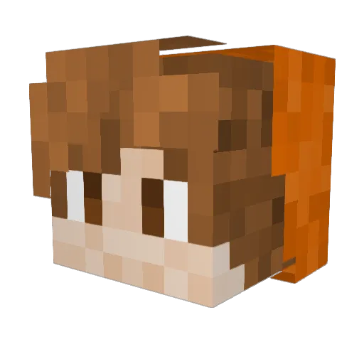 SlySluethSailor Minecraft avatar head, 3D render