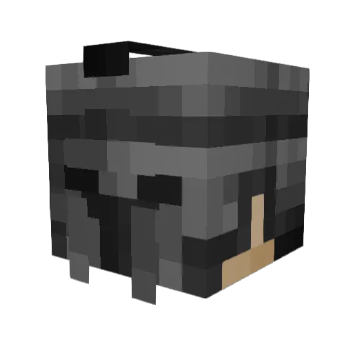 Sly_Socks Minecraft avatar head, 3D render