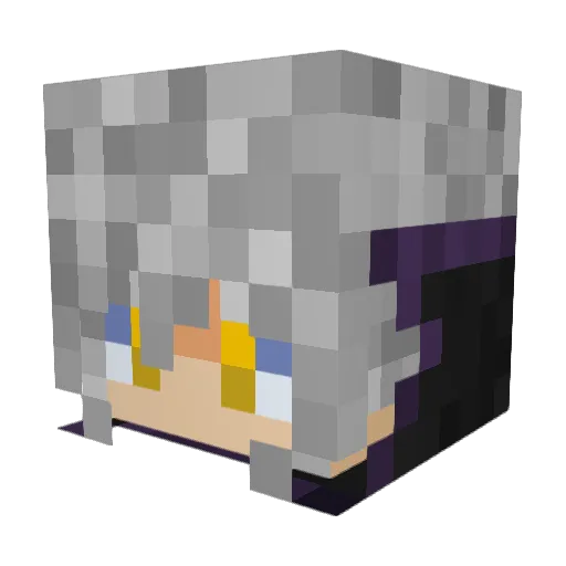 Sly_the_wolf Minecraft avatar head, 3D render