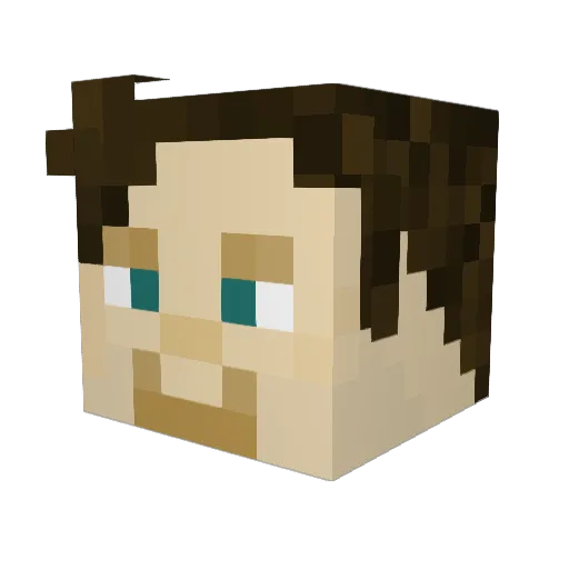 Sly_vQ Minecraft avatar head, 3D render