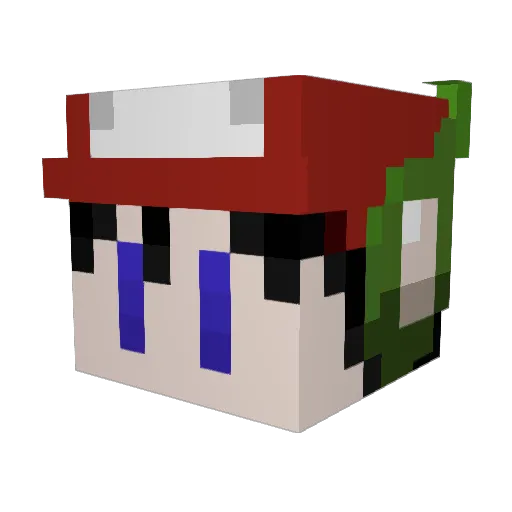 SlyderWS Minecraft avatar head, 3D render