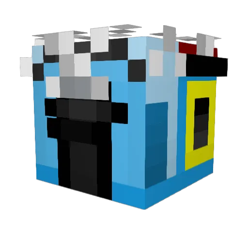 Slydoche Minecraft avatar head, 3D render