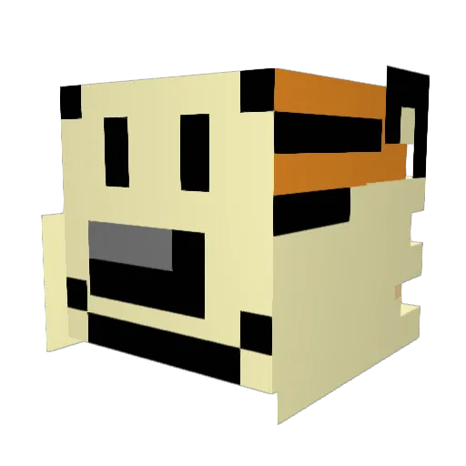 Slyer Minecraft avatar head, 3D render