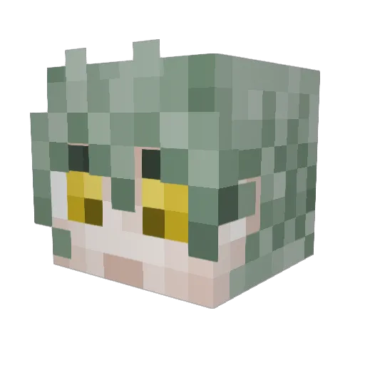 Slyferr Minecraft avatar head, 3D render