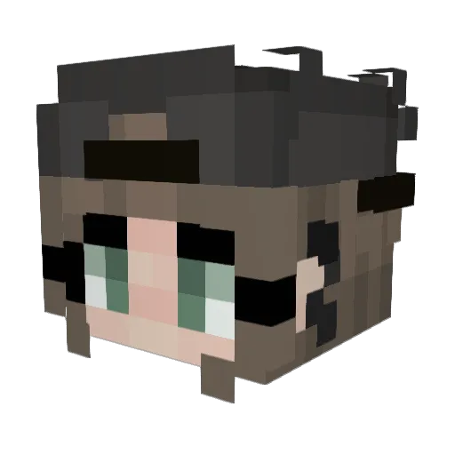 Slyfoxe Minecraft avatar head, 3D render